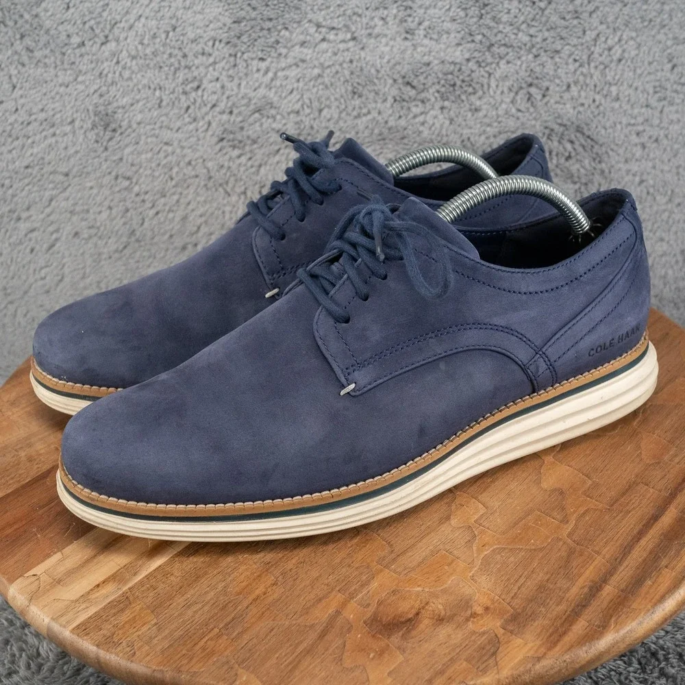 Cole‎ Haan OriginalGrand Cloudfeel Nubuck Casual Oxfords C33811 Navy Men's 10 M